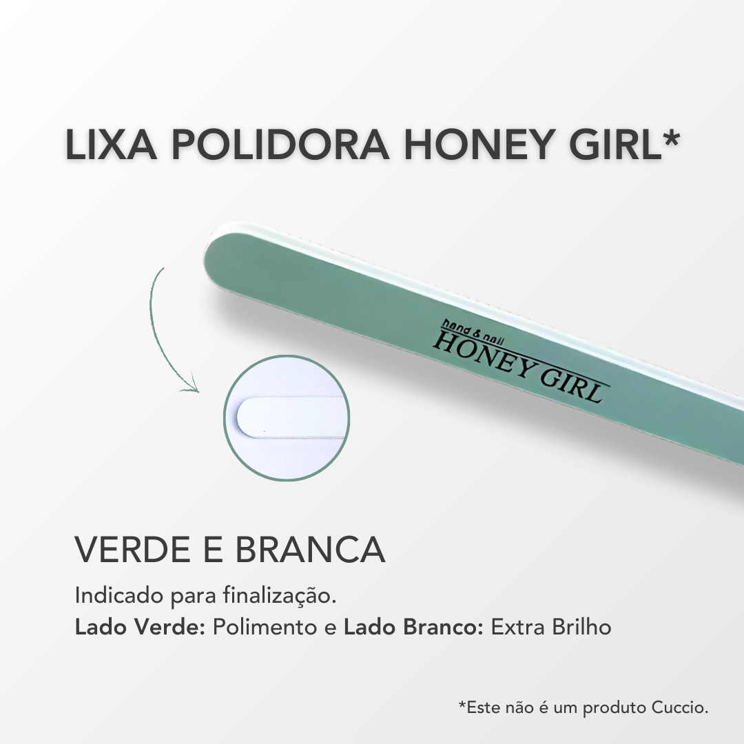 LIXA POLIDORA VERDE E BRANCA HONEY GIRL