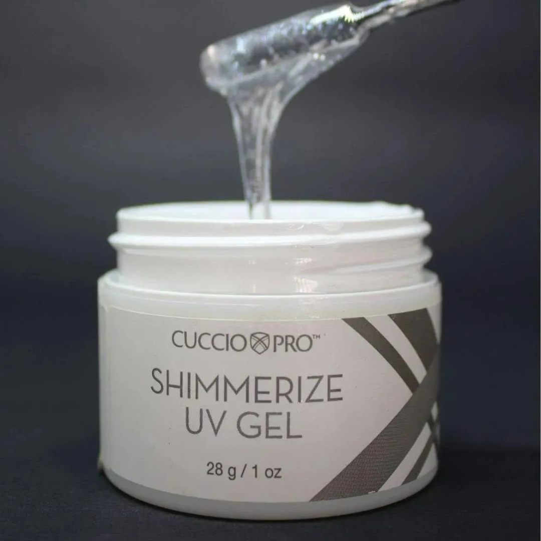 GEL T3 SHIMMERIZE UV INCOLOR COM GLITTER (CLEAR) 28G CUCCIO PRO