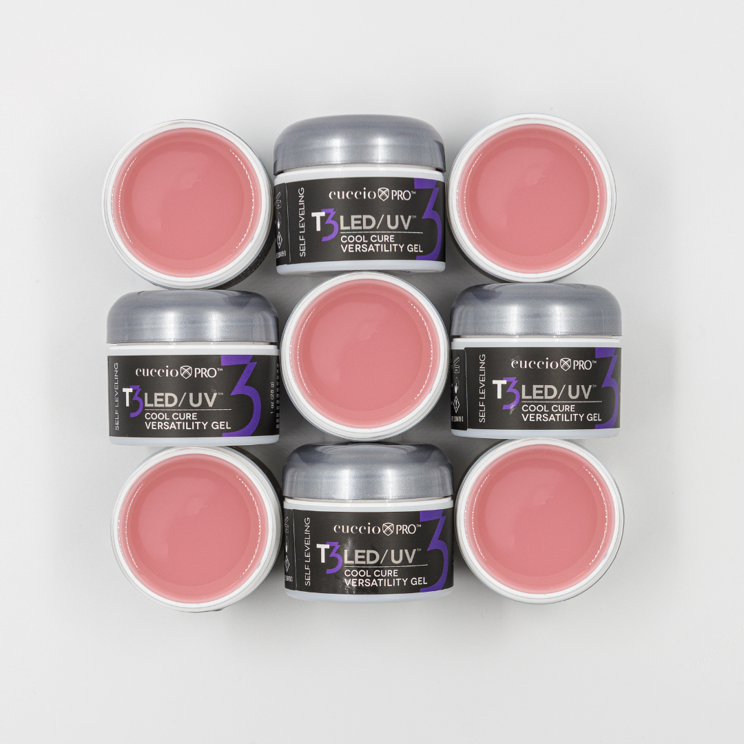 GEL T3 SELF LEVELING VERSÁTIL LED/UV ROSA (PINK) 28G CUCCIO PRO