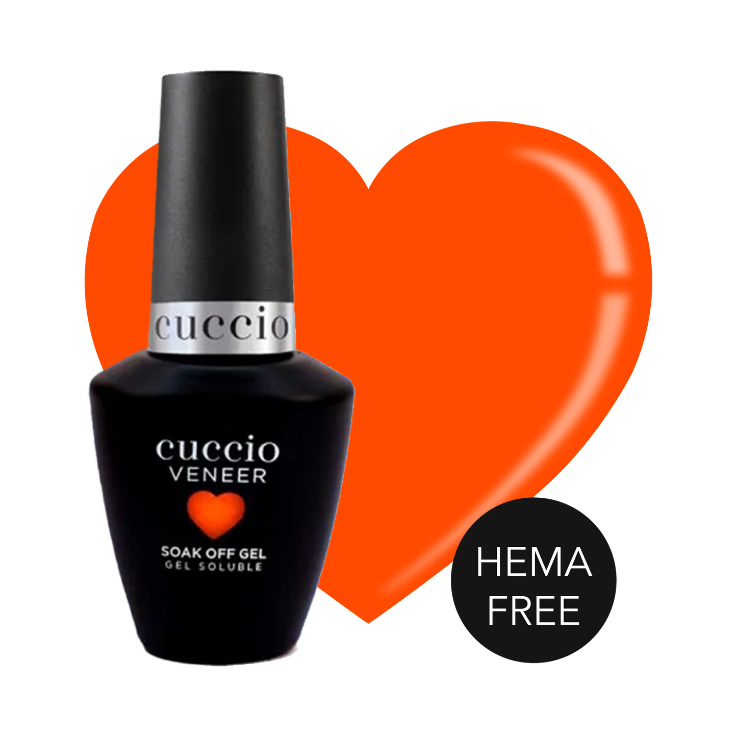 BURNING ORANGE CVHF014 ESMALTE HEMA FREE VENEER 13ML CUCCIO