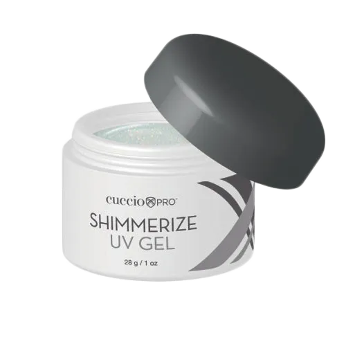 GEL T3 SHIMMERIZE UV INCOLOR COM GLITTER (CLEAR) 28G CUCCIO PRO