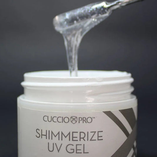 GEL T3 SHIMMERIZE UV INCOLOR COM GLITTER (CLEAR) 7G CUCCIO PRO